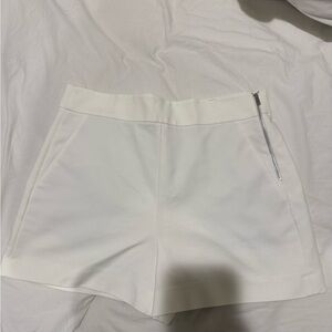 Zara High Waist White Shorts